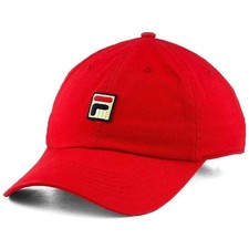 Fila Mens Adjustable Cap, Red, One Size