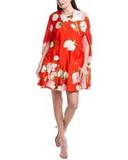 Valentino Silk-Blend Mini Dress Women's Red 40