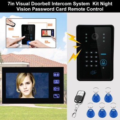 7  LCD Kabelgebundene Video Türsprechanlage Türklingel Home Security Kamera