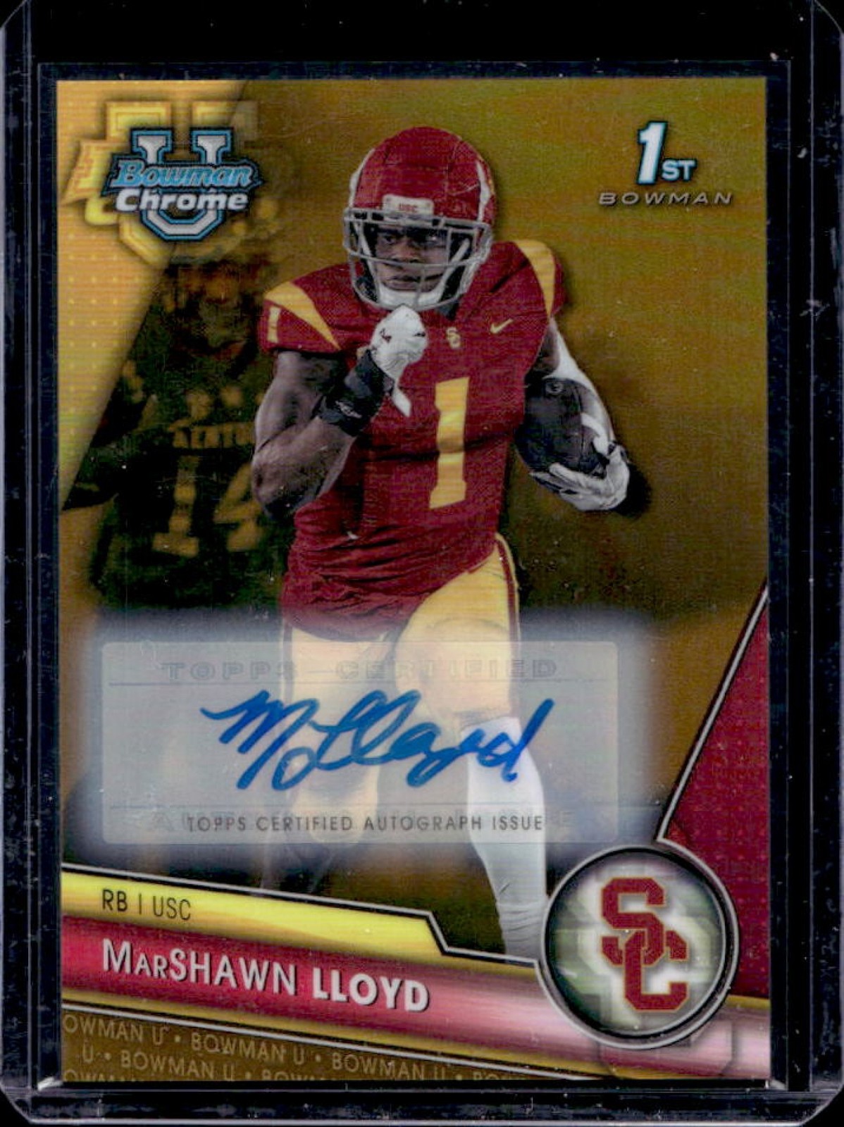 2023 Bowman Chrome U MarShawn Lloyd Auto 1st Gold Refractor #6/50