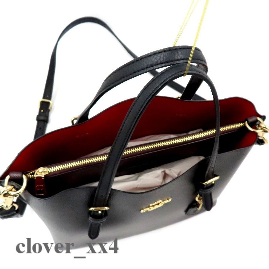 COACH 2way Shoulder Bag Molly Black Leather COACH Hand Bag C4048 image 10