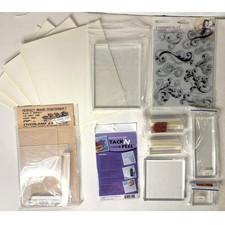 NEW Cling Stamp Acrylic Mount Lot  Supplies Scrapbooking Cardmaking Stamps