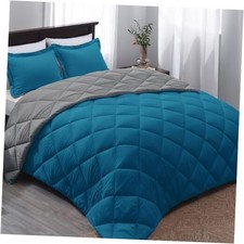 Comforter Set - Blue Comforter Set Reversible Twin Algiers Blue/Charcoal Gray