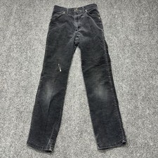 Vintage Wrangler Distressed Corduroy Pants Made USA Blue Youth Boy's 16 26x29