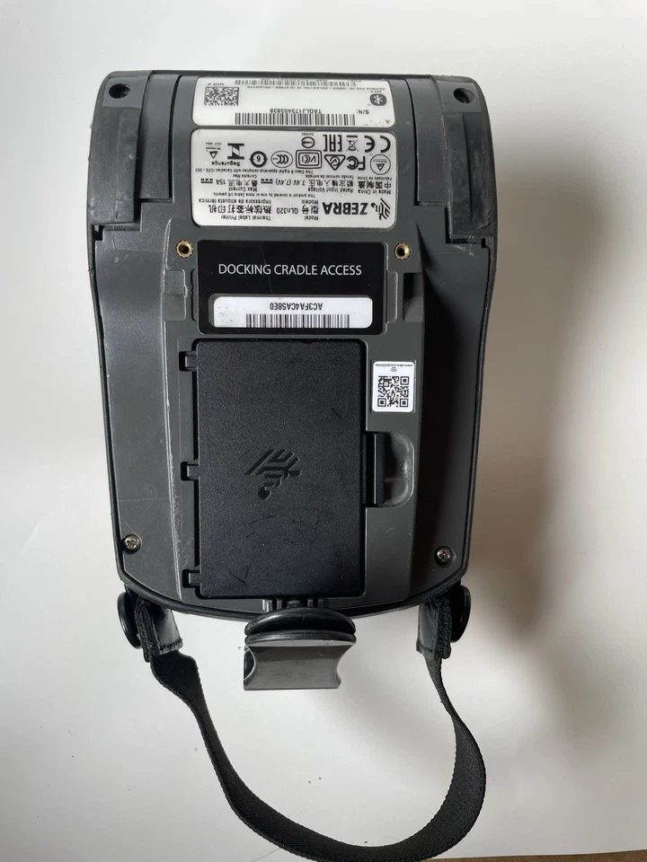 UNTESTED Zebra Qln320 Mobile Printer Qn3-aun10e01-w1 w/PS - Image 3 of 4
