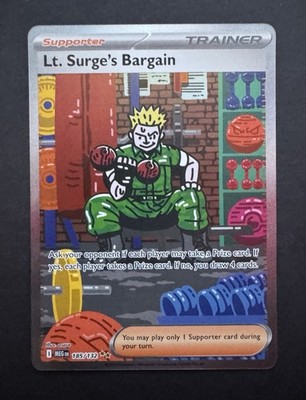 Lt. Surge's Bargain 185/132 - Mega Evolution - Illustration Rare IR - Near Mint