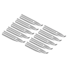 10pcs 0.38mm Fountain Pen Nib Replacement Stainless Steel, 55 Degree Angle