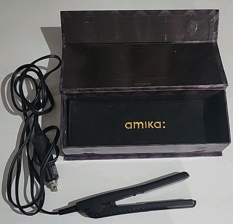 AMIKA MINI HAIR STYLER WITH CAR PLUG -  BLACK