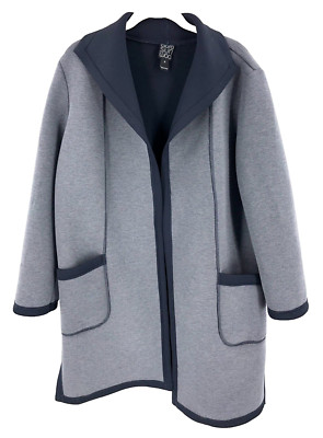 Clara Sun Woo Neoprene Jacket Coat Womens Medium Minimalist Old Money Coatigan 