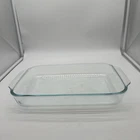 Vintage PYREX 13.5” x 8.75” Rectangular Casserole Dish 233 Clear Glass 3 Qt