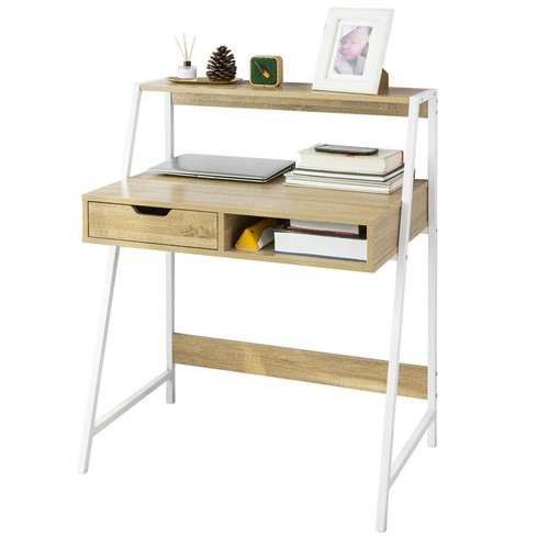 SoBuy Scrivania Piccola con libreria, cassetto e cubo,Legno,FWT63-N,IT |  eBay