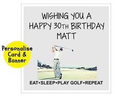 GOLF AGE TAYLORMADE Funny Birthday greeting Card Quirky Golfing personalised