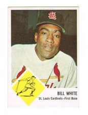 1963 Fleer #63 Bill White Vintage Baseball Card St. Louis Cardinals - First Base