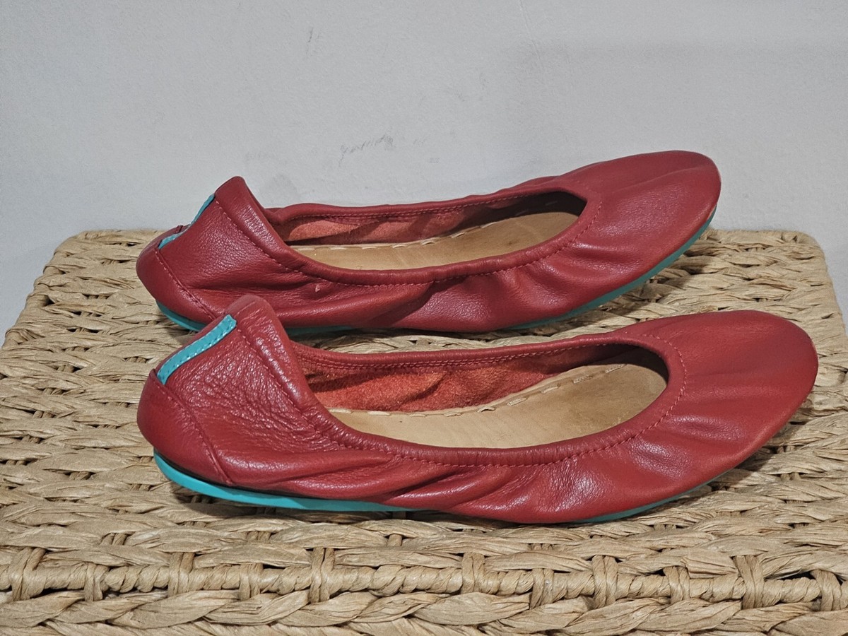 TIEKS by Gavrieli Cardinal Red Ballet Flats Leather Comfort