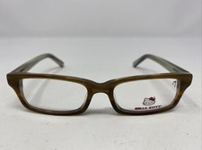 Hello Kitty HK 217-2 45-15-125 Brown Horn Plastic Full Rim Eyeglasses Frame /O53