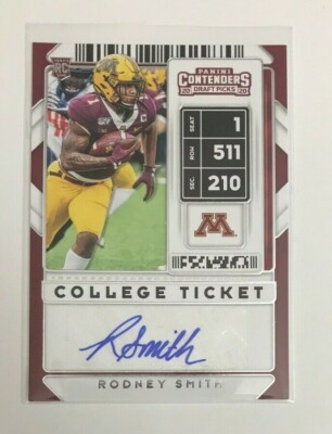 2020 Contenders Draft Picks Football Rodney Smith Auto Autograph RC Card #258!