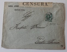 1916 lettera 5c Leoni TARIFFA STAMPE ESTERO+PERFIN BANCA COMMERCIALE ITALIA-g395