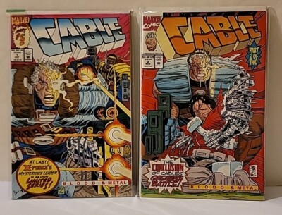 Marvel CABLE Comic Book Issues # 1 & 2 Complete Limited Series Blood & Metal