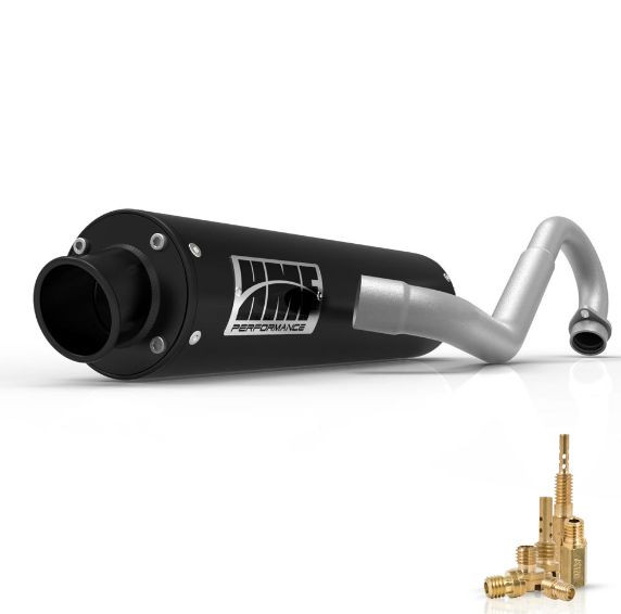 HMF PERFORMANCE FULL EXHAUST BLACK W/ BLACK TURN CAP + JET KIT TRX450R