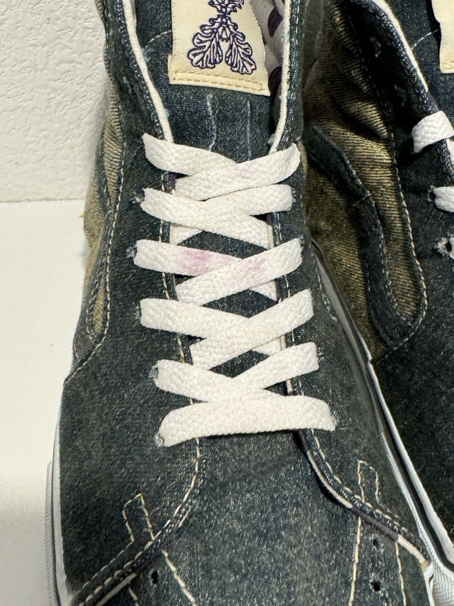 2006 VANS SK8-Hi LX LOOMSTATE SKATE SHOES SZ 8.5 BLUE DENIM POLKA DOTS SNEAKERS 2006 VANS SK8-Hi LX LOOMSTATE SKATE SHOES SZ 8.5 BLUE DENIM  main image 3