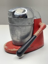 Juice King JK 35 Farmhouse Red Enamel Citrus Juicer Hand Press Kitchen Vintage