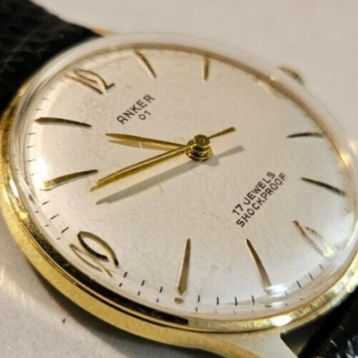 Vintage Herrenuhr ''ANKER'' 1964 German Mechanic Handaufzug Cal. Parrenin 60A 17J