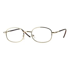 Clear Lens Glasses With Bifocal Reading Lens Small Oval Frame Spring Hinge