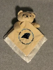NWT Baby Fanatic NFL Carolina Panthers Tan Security Bear Lovey -Embroidered 