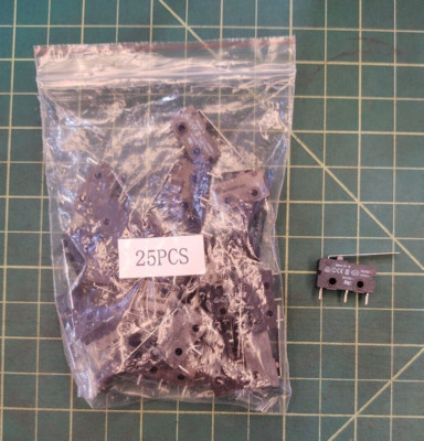 25 PCS Dongnan KW4A(S)-B 3A/250v Lever 3-pin Through Hole Solder, Limit Switch