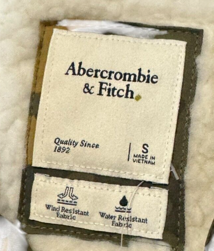 Abercrombie & Fitch Women's Jacket Sherpa Hooded Water Repellent Camo Small NWOT - Picture 5 of 12