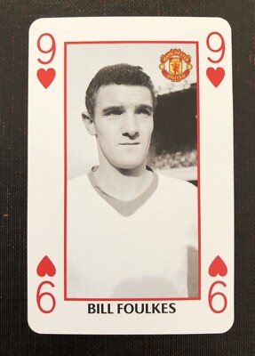 Waddingtons Number 1  Single Swap Playing Card - BILL FOULKES - Man Utd
