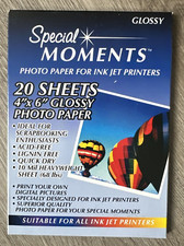 3 Special Moments Photo Paper 4 X 6 Ink Jet 20 sheets ea 10 mil. NEW Acid Free