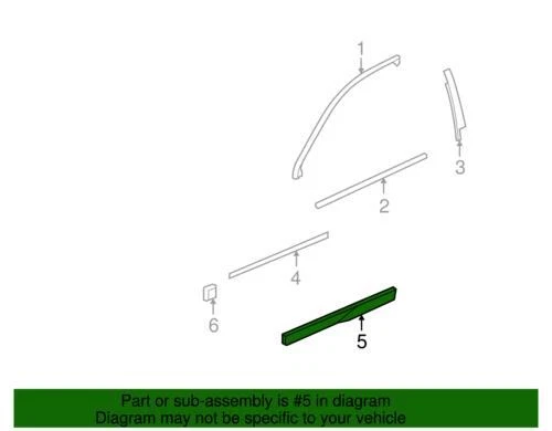Moldura inferior puerta delantera del lado del conductor GM 2007-2017 GMC Saturn SL 22763773 genuina Foto 3 de 3