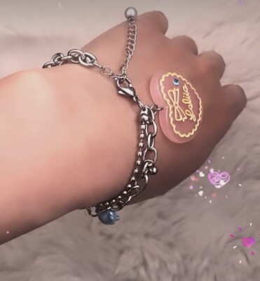 SELTEN Sanrio HELLO KITTY blau rosa Lolita Charm Perlen Perlen Armband Kette Goth