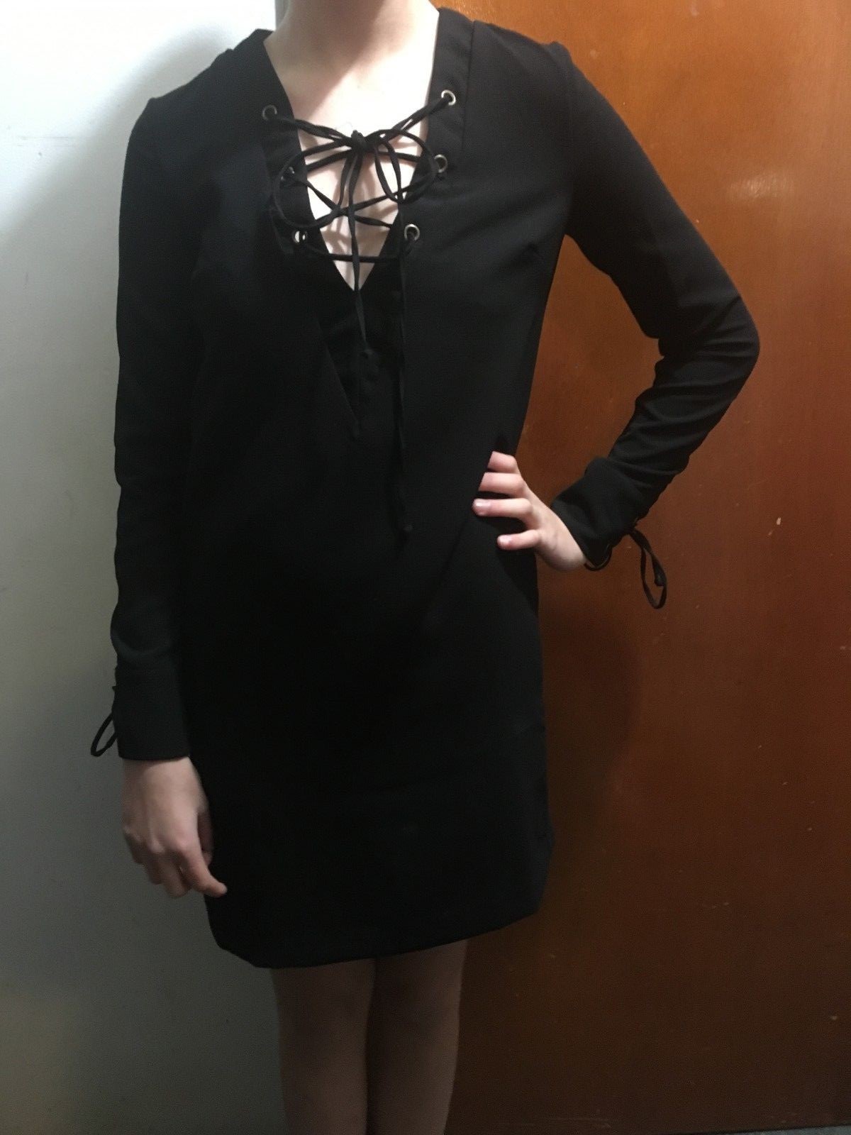 Kookaï ANJA LACE UP DRESS black Colour Sz 34 (F37) eBay