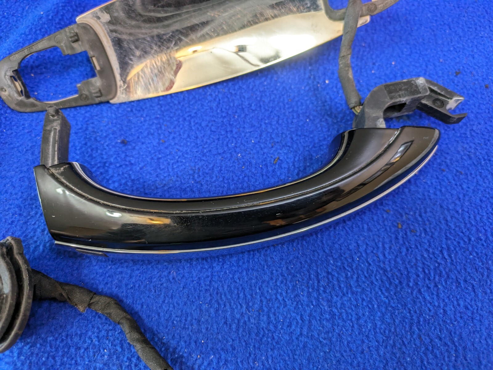 black 03-12 Bentley Continental  GT left Side Door Handle Keyless Go OEM spur