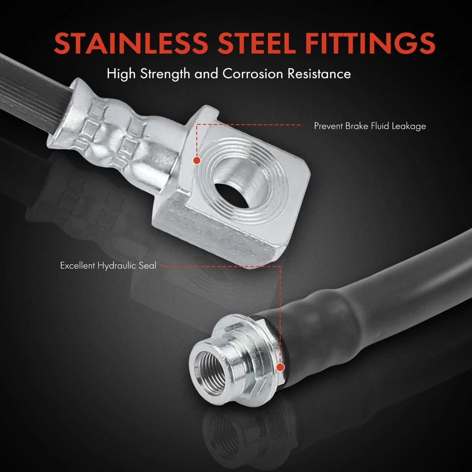 2x Manguera hidráulica de freno para Chevrolet Cobalt HHR 2008-2010 delantera izquierda y derecha Foto 4 de 4