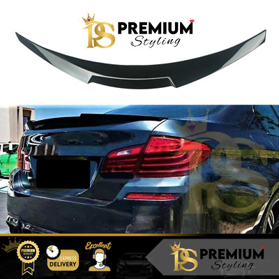 BMW 5er F10 M4 Style Glanz Schwarz Heck Kofferraum Flügel Spoiler Lippe 2010-2017
