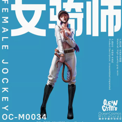 85mm Height Resin Figure Jockey Girl Unassembled Unpainted M34