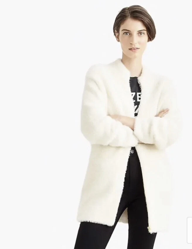 J crew shop fuzzy jacket