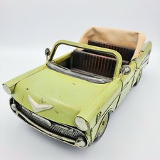 Vintage style 1957 Chevy Convertible Car Tin Metal Handmade decorative vehicle