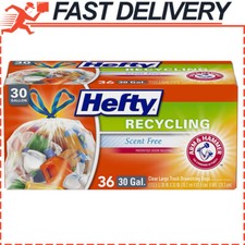 Hefty Recycling Trash Bags, Scent Free, Clear...