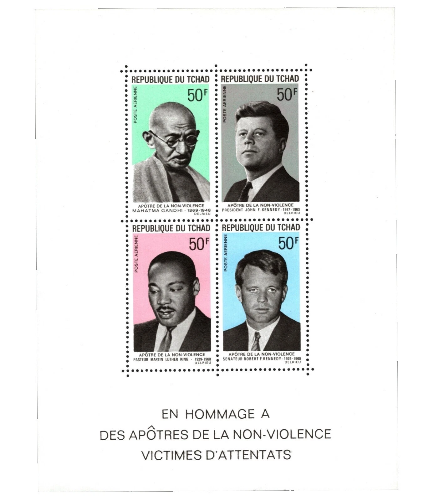 Mint Never Hinged/MNH Historical Figures Air Mail Famous People Postal Stamps