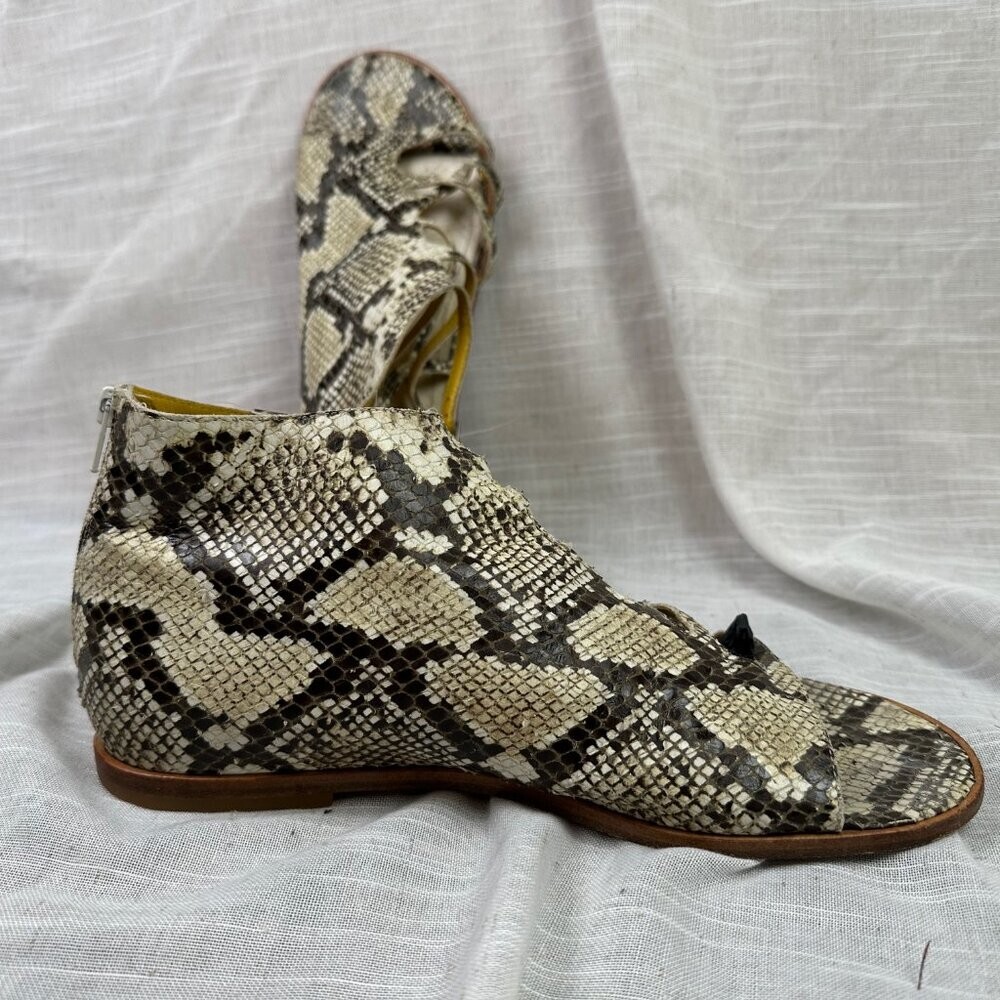 Maison Martin Margiela Python Snake Flat Ankle St… - image 2