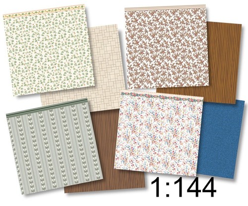 Puppenhaus im Maßstab 1:144 - Wee Little Wallpapers 10, Puppenhaus oder Dutch Baby Scale - Bild 1 von 7