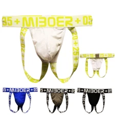 Men Sexy T-back Thongs Jockstrap Briefs MaleLingerie Leather Underwear G-string