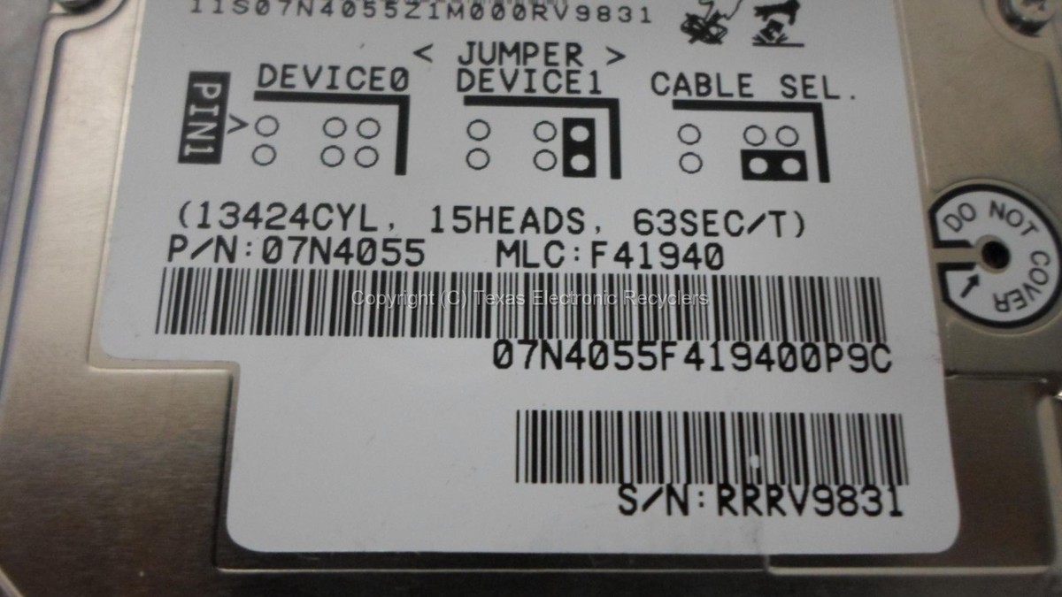 IBM DBCA-206480 07N4055 6.49GB 4200 RPM IDE 2.5