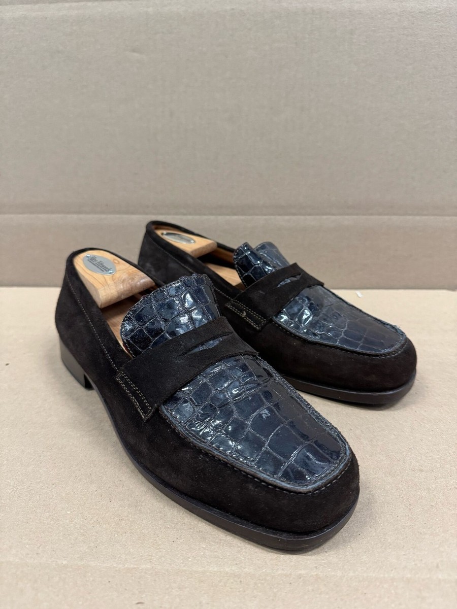 Women\'s Italiano Andre Assous  Collection Brown‎ Leather Loafers Size 10 US Mismatched Color Brown/Green): Women main image 3