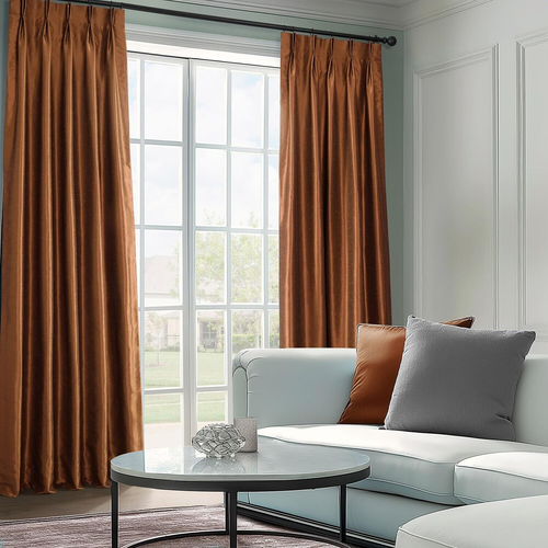 HPD Half Price Drapes Blackout Curtains for Bedroom Vintage Textured Faux Dup... - Picture 3 of 9