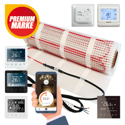 Calorique Twin-Heizkabelmatten elektrische Fußbodenheizung 150 W/m² / 1 - 24 m²